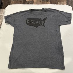 Hamilton Broadway tour shirt adult large blue