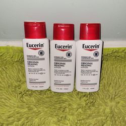 3 Eucerin 5oz Original Healing Lotion 