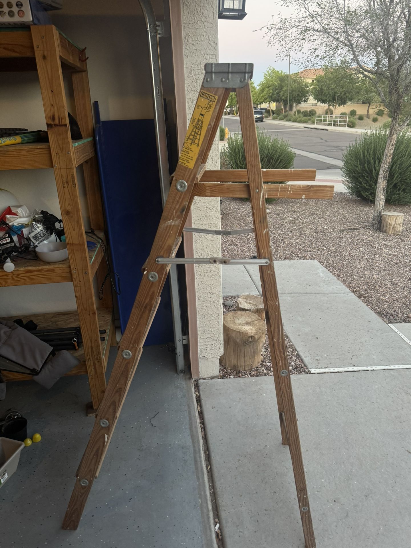 Wooden Ladder And Stool