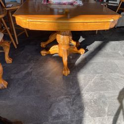 solid wood dining table