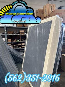 Beige queen Boxspring base tambor Nuevo new replacement