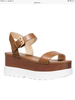 MICHAEL KORS WOMEN PLATFORM LEATHER SHOES BRAND NEW