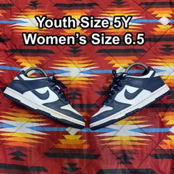 Nike Dunk Low GS Midnight Navy White Youth Sz 5Y Women’s 6.5 Sneakers FB9109-116