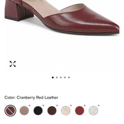 Brand new Naturalizer cranberry red leather Mary Jane heels 