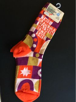 Silly Blue Q Socks Women’s Crew “This Grandma Has Seen Some S@&!” Soft Cotton Women’s Sz: 5-10