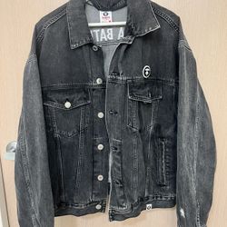 AAPE x APUNVS Black Denim Jacket - Size L