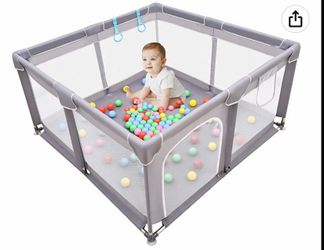 Brand New LIAMST Baby Playpen – Grey