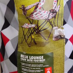 Mesh Lounge XL Chair With Footrest 
