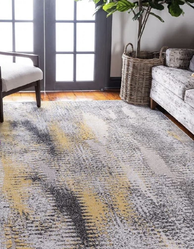 Modern Abstract Area Rug – 4x6, Like New!