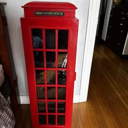 British Phone Booth Style Display Case