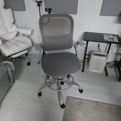 Grey Drafting Chair
