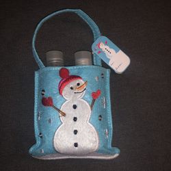 New Cream Body And Shower Gel Gift Set Children's In Snowman Bag Valentine's