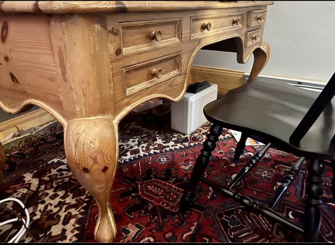 Gorgeous Antique Pine Writing Desk 