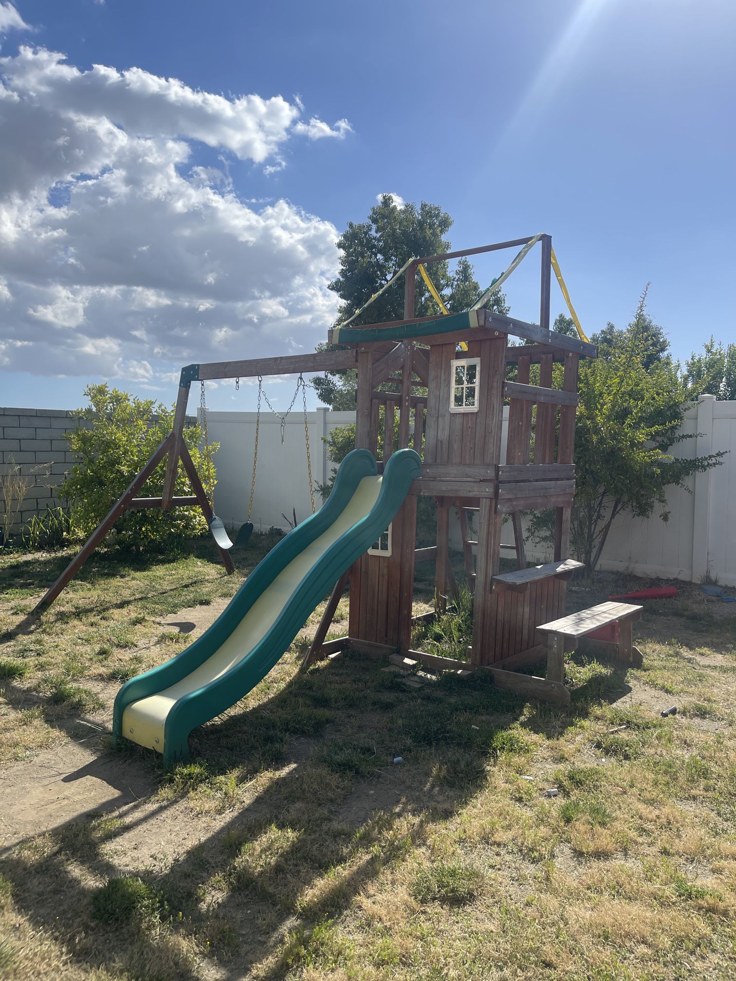 Used Kids Playset With Swing 