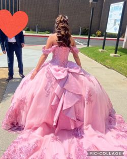 Quinceañera pink dress size 2