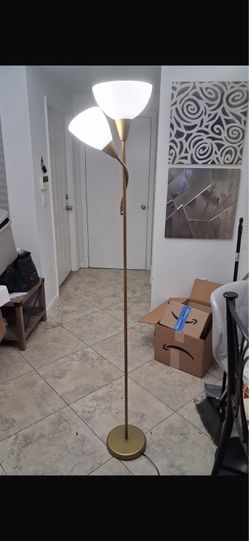 Lamp with Frosted White Shades