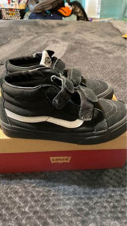 Kids vans size 2 black