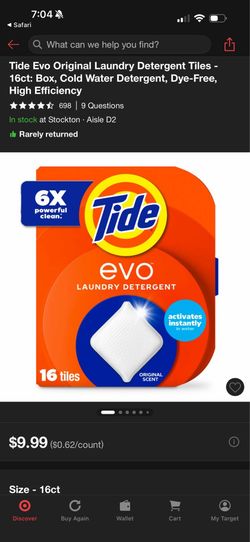Tide evo laundry detergent