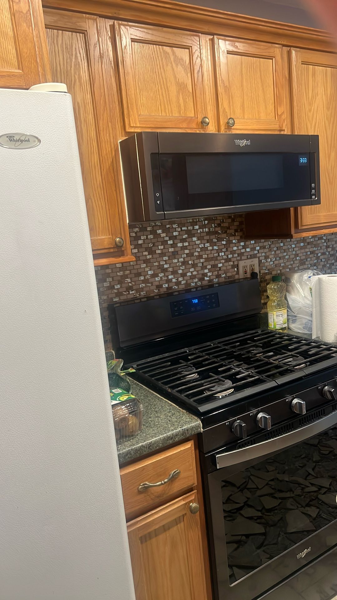 Microwave and Stove 
