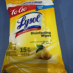 15 wet wipes, Lemon & Lime Blossom scent, travel size.