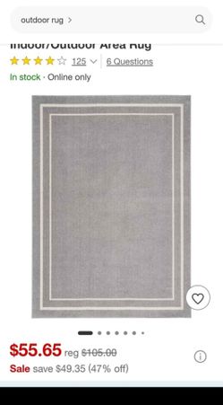 Nourison Essentials Indoor/Outdoor Area Rug 5 ft x 7 ft