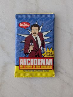 2010 "Anchorman: The Legend of Ron Burgundy" Sealed Unopened Pack of 12 Trading Cards