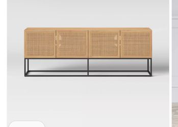 Threshold Woven rattan media console tv stand
