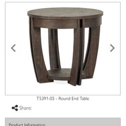 Magnussen Home Lyndale Nutmeg Round End Table