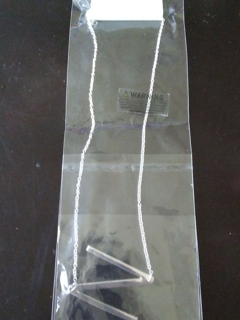 Silver "N" 18" Necklace. 