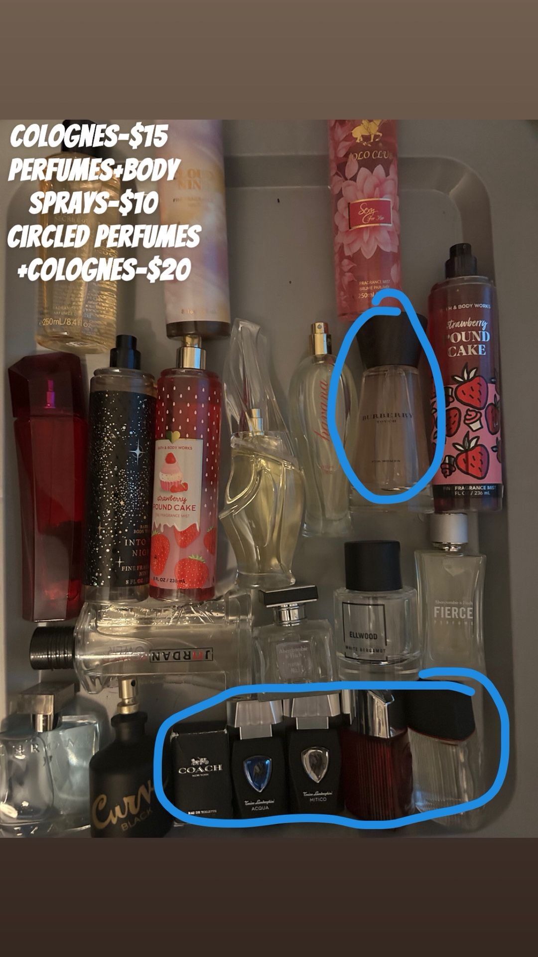 bath n body works & victoria's secret perfumes & more