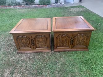 Matching Mid-century Wood End Tables