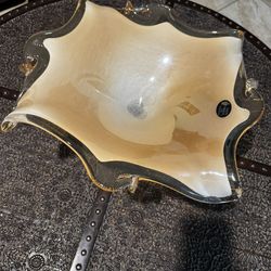 Vintage Murano Art Centerpiece Crystal Hand Made In Italy