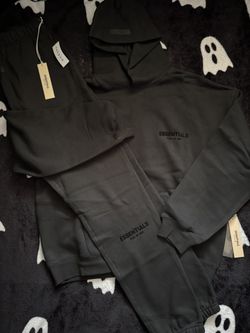 Essentials Black Limo Stretch Tracksuit Size Small 