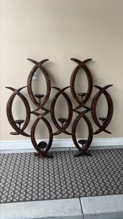 Candle holder wall display