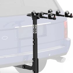NEW - Bike Car Rack with 2 in. Receiver Hitch for 3 Bicycles, Hitch Mount Bike Rack with 143LBS Capacity Steel Frame, Foldable and Tilt-Away Modes for