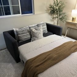 Living Spaces Cliff Grey Queen Sleeper Sofa Bed
