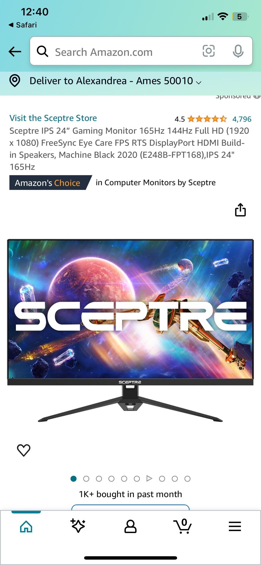 Scepter Monitor 24’ Black