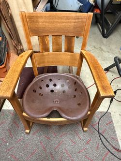 Antique tractor seat rocking chair