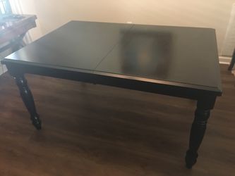 Solid wood Black Dining Room Table