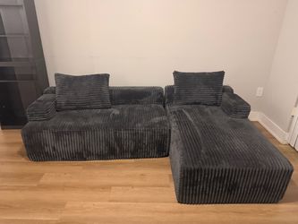 L-SHAPE Boneless couch Dark Gray (4x8)