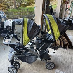 Sit and stand double stroller 