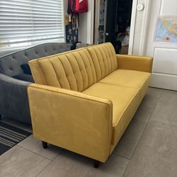 NEW Yellow Futon 