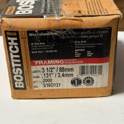 Stanley S16D131-FH Bostitch 3 1/2 Inch 28 Degree Wire Weld Framing Nails 2000 Ct