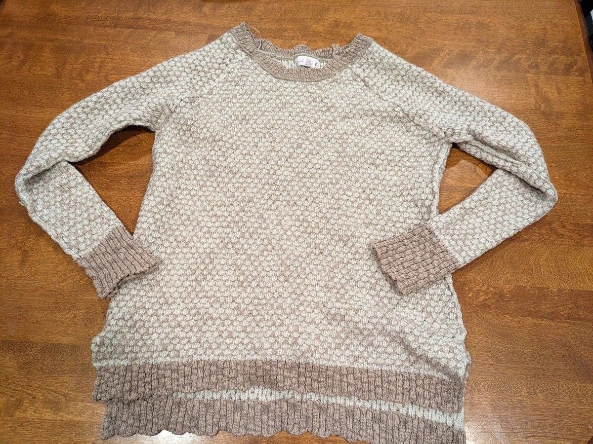 Ashrinking violet honeycomb womens sweater top Pullover shirt size M medium