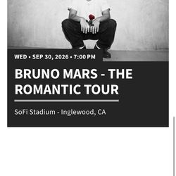Bruno Mars Tickets Sofi Stadium