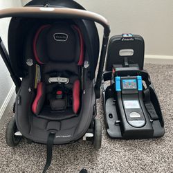 Pink Evenflo Shyft Dualride Infant Car Seat Stroller