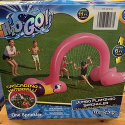 H2OGO! Bestway - Jumbo Flamingo Inflatable Kids Sprinkler Arch