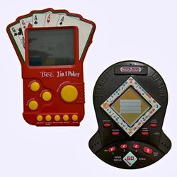 Vintage Electronic Handheld Game Bundle - Monopoly Jackpot (1999) & Poker (2004)
