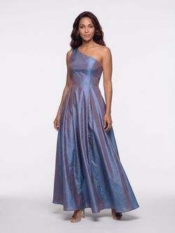 Iridescent One-Shoulder Ball Gown