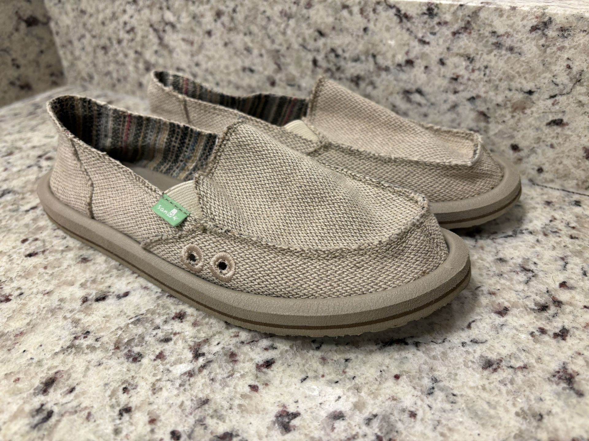 Women's Shoes Sanuk DONNA HEMP Casual Sidewalk Surfers Loafers Natural US 5